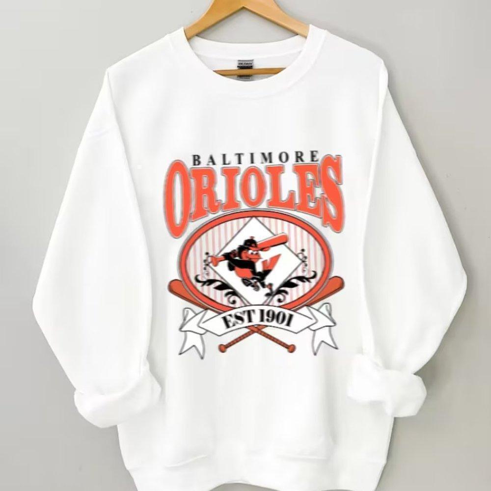 Baltimore Orioles Baseball Sweatshirt Retro Mlb Baseball 1901 Sweatshirt